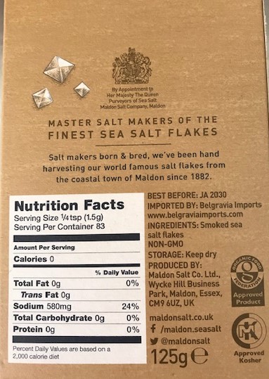 Sel de Maldon Fumé boite de 125 grs